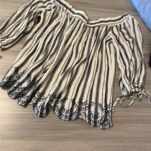 Striped Off-Shoulder Women's Top